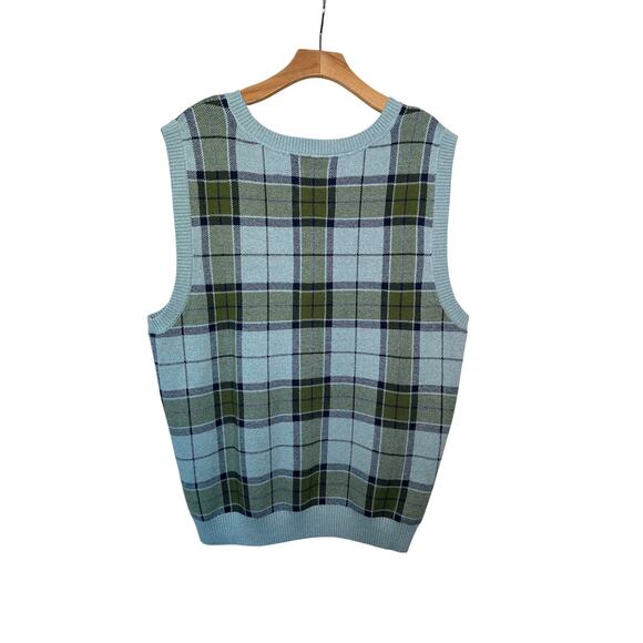 Vans Plaid V-Neck Sweater Vest Size Large - Picture 3 of 6